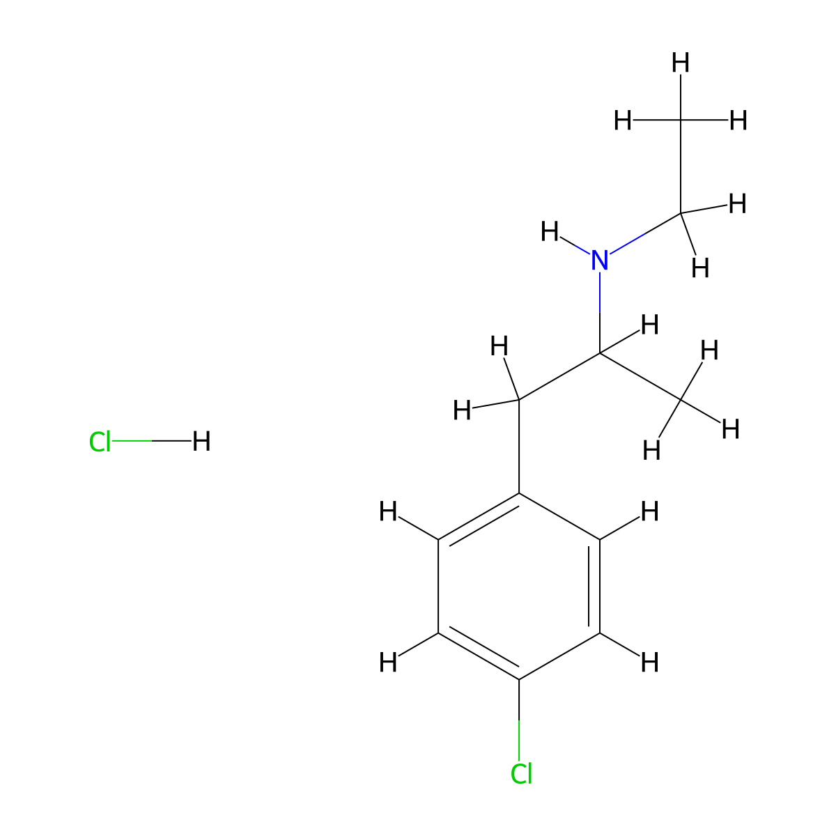 4-Chloroethamphetamine (hydrochloride) molecular structure, CAS 54779-54-3