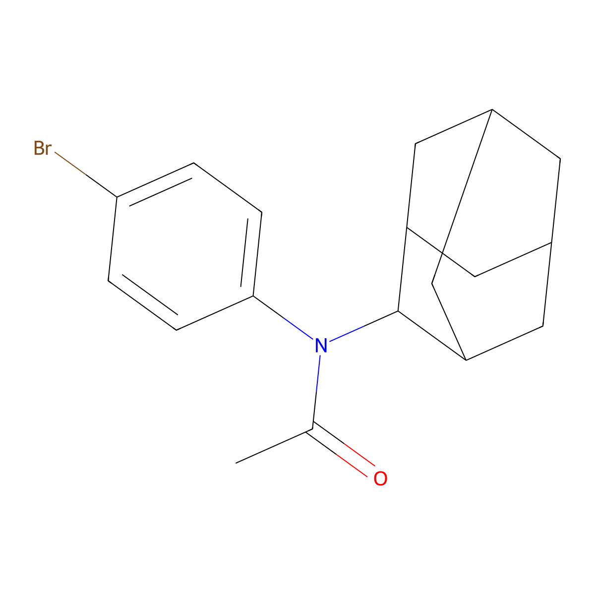 N-(2-adamantyl)-N-(4-bromophenyl)acetamide molecular structure, CAS 5478-48-8