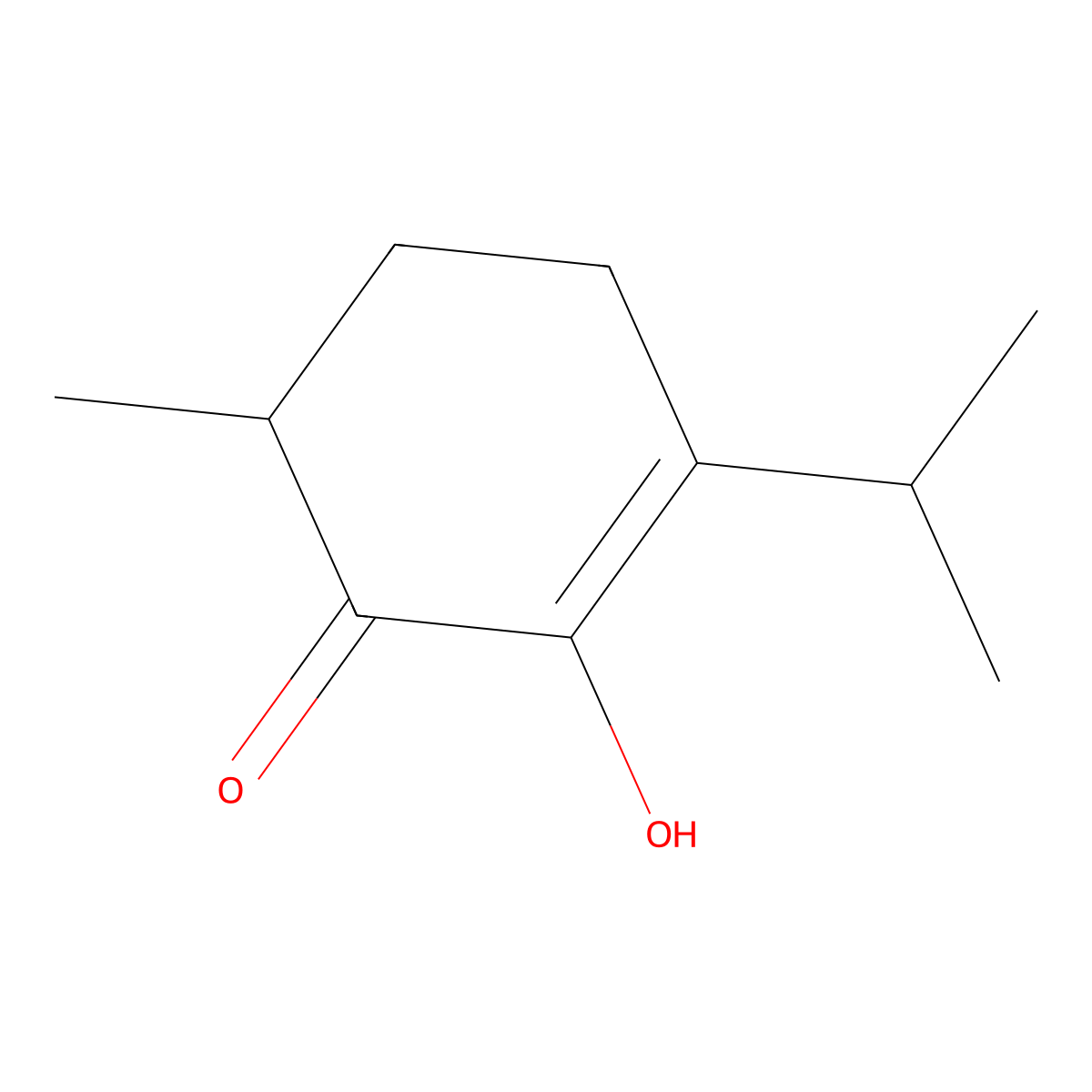 2-Hydroxy-3-isopropyl-6-methylcyclohex-2-enone molecular structure, CAS 54783-36-7