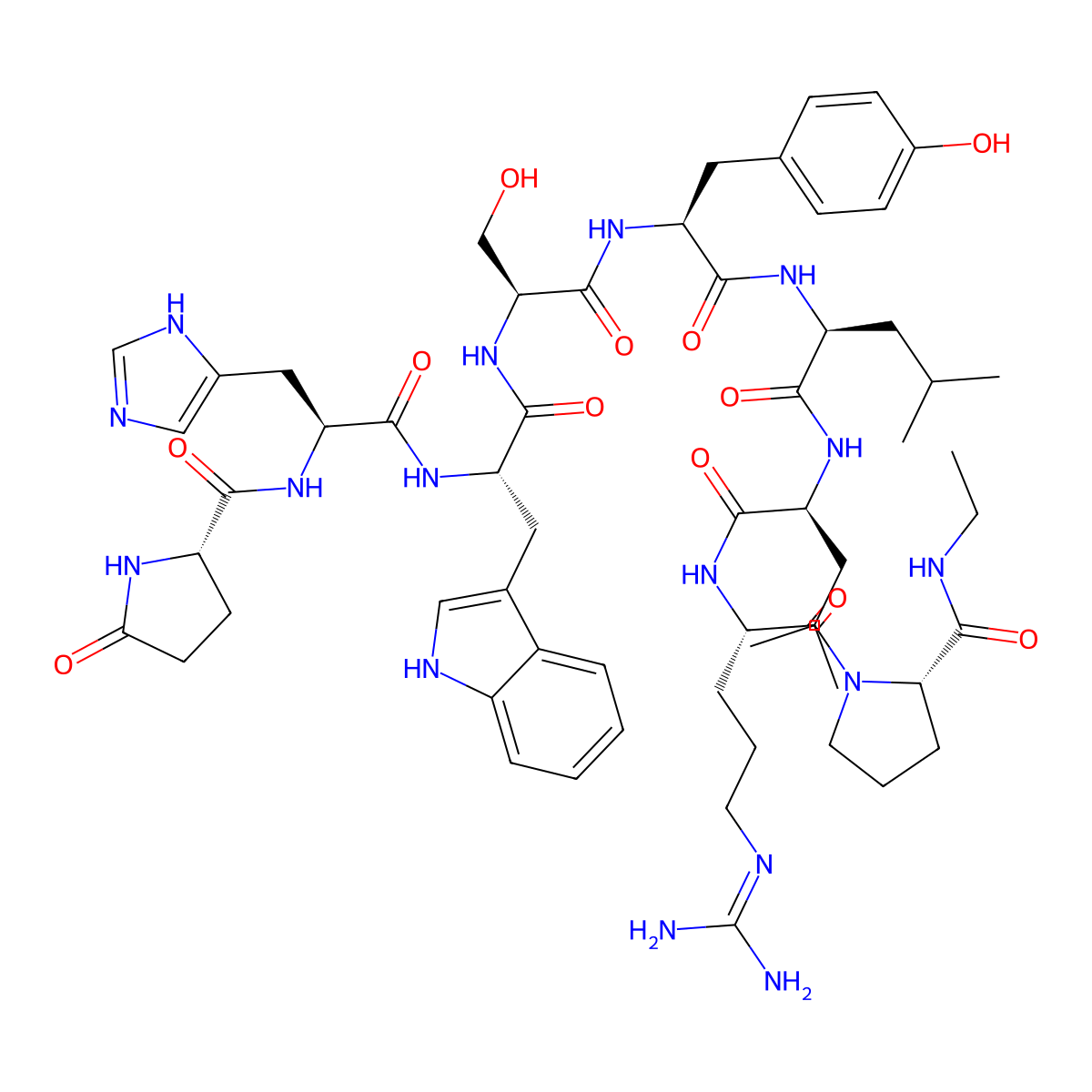 Leuoprorelin molecular structure, CAS 54785-87-4