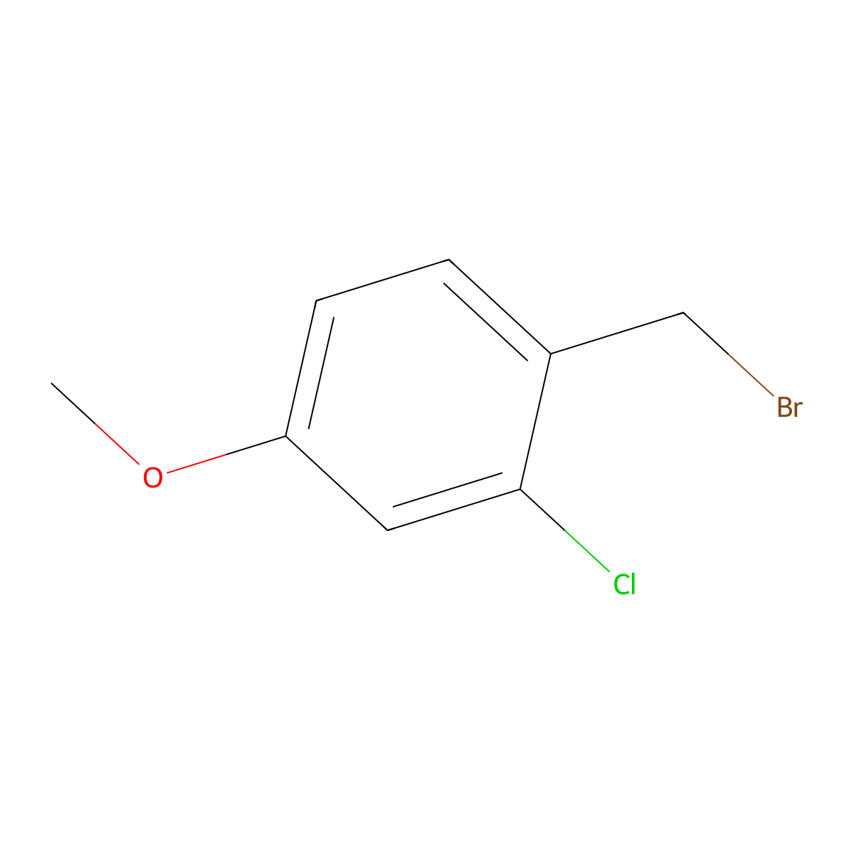 1-(Bromomethyl)-2-chloro-4-methoxybenzene molecular structure, CAS 54788-17-9