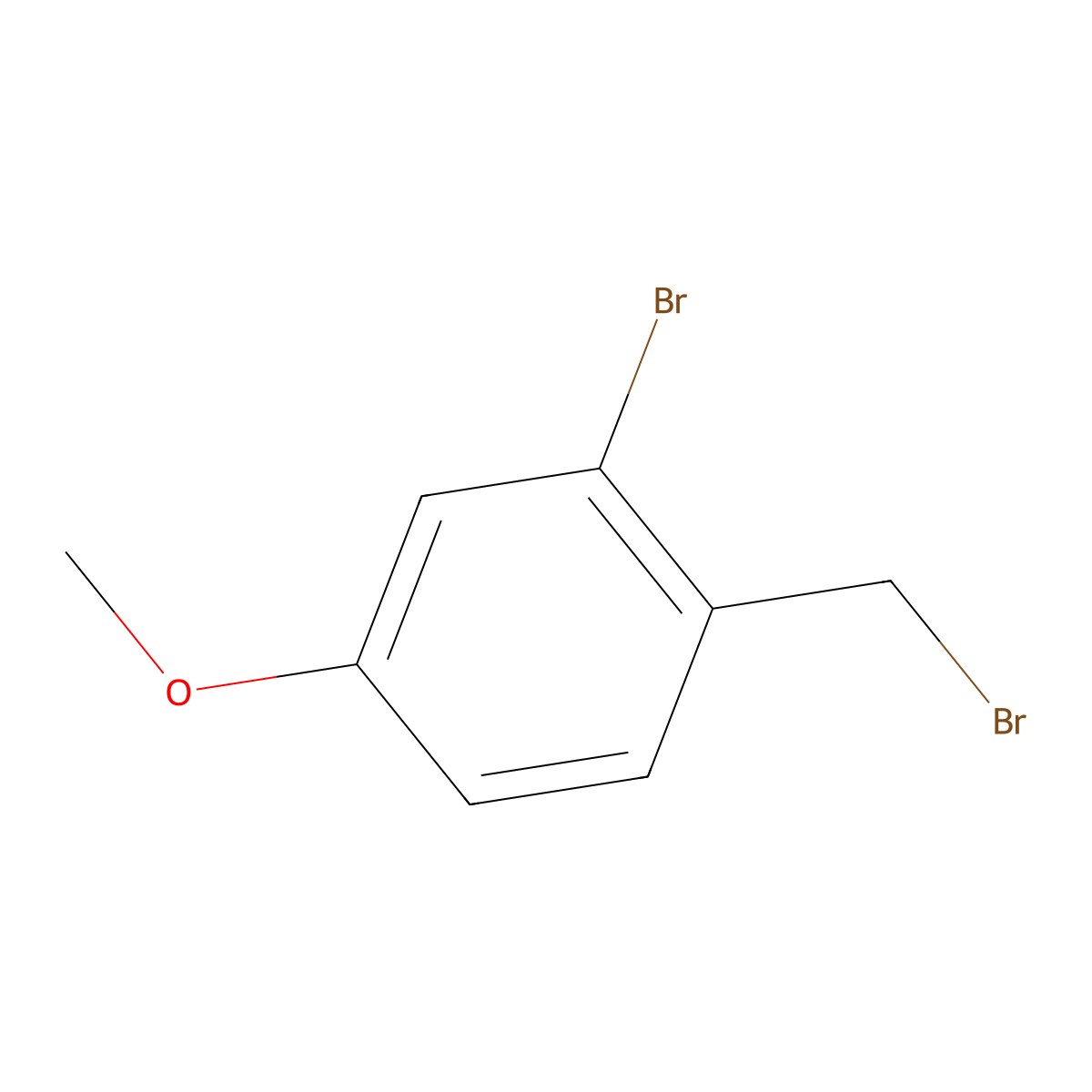 2-Bromo-1-(bromomethyl)-4-methoxybenzene molecular structure, CAS 54788-18-0