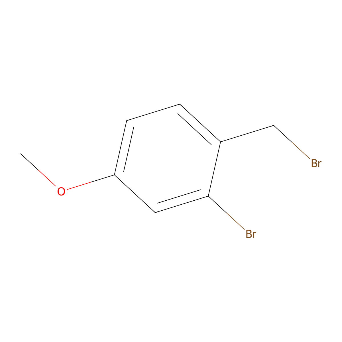 2-Bromo-1-(bromomethyl)-4-methoxybenzene molecular structure, CAS 54788-18-0