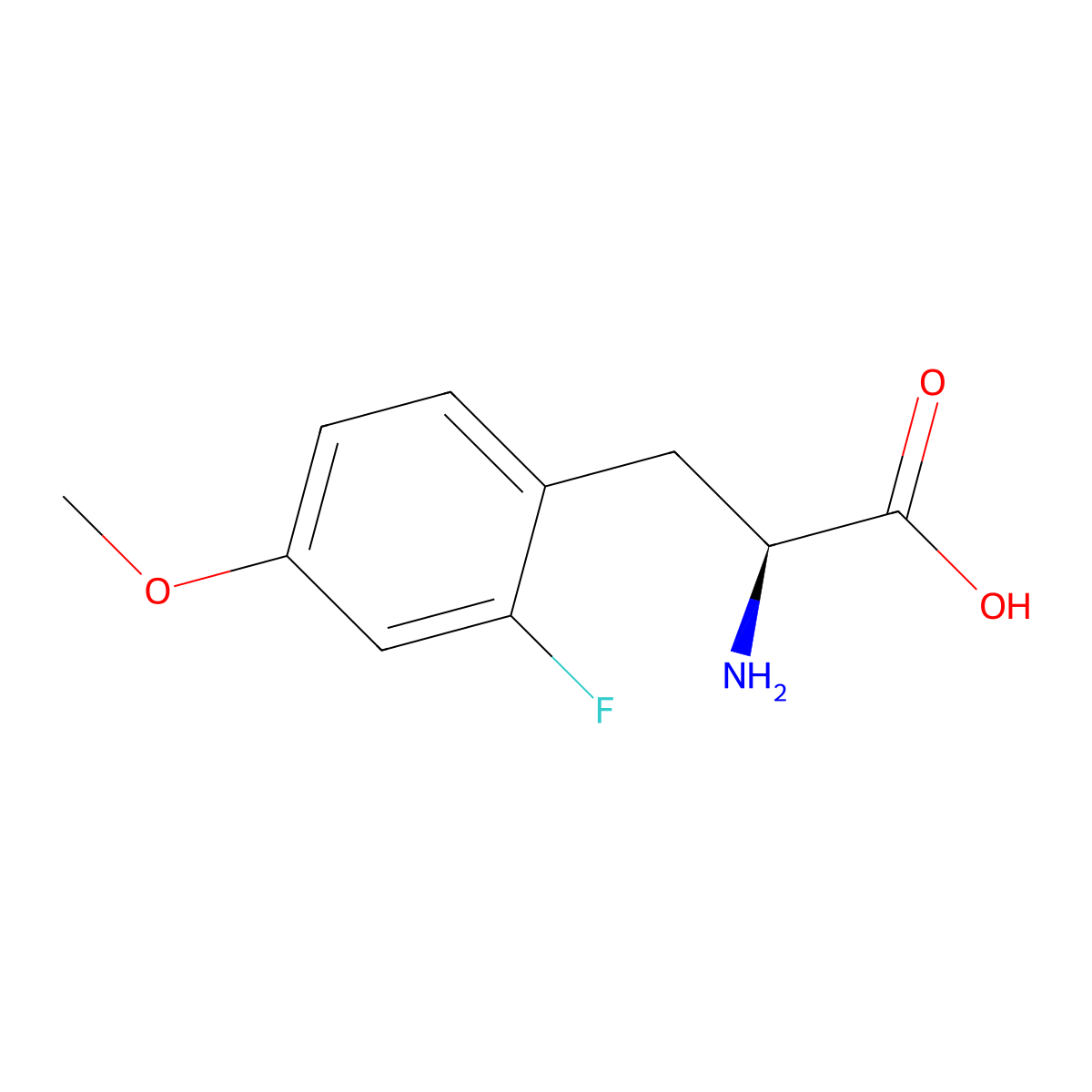 Tyrosine, 2-fluoro-O-methyl- molecular structure, CAS 54788-29-3