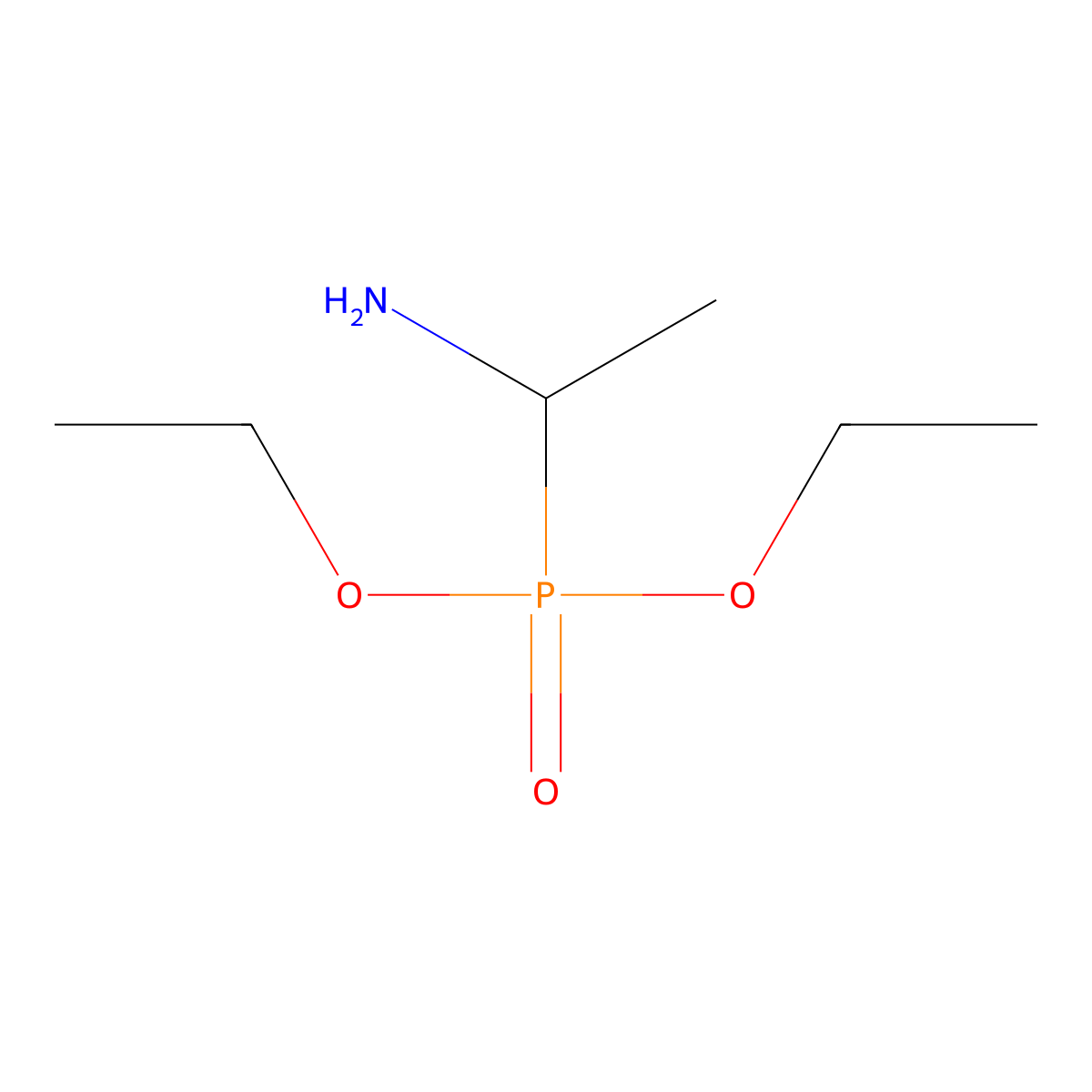 1-Diethoxyphosphorylethanamine molecular structure, CAS 54788-35-1
