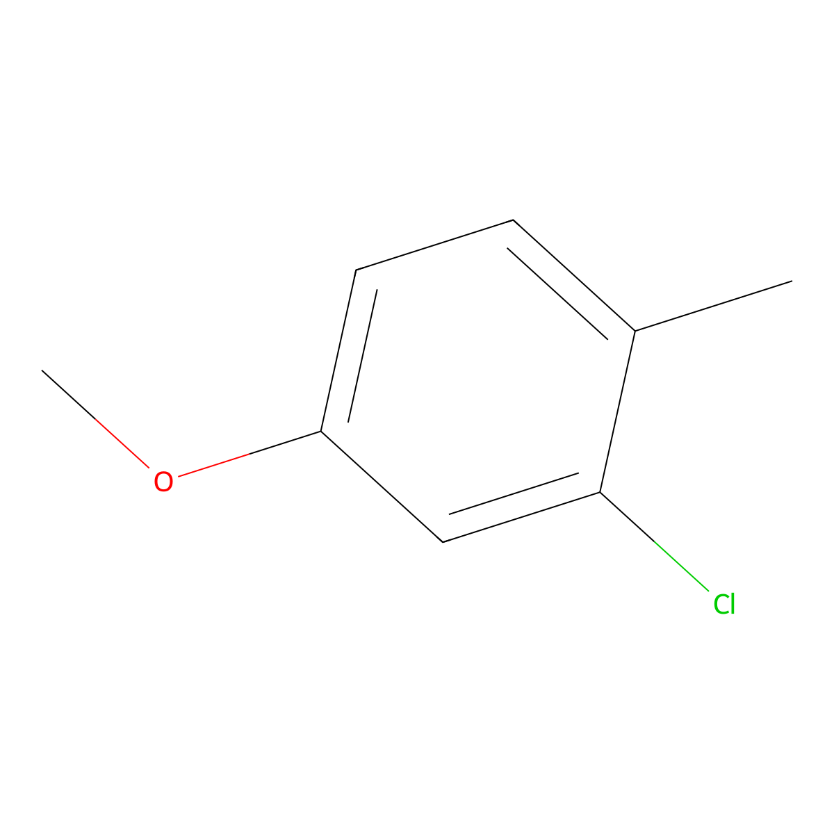 2-Chloro-4-methoxytoluene molecular structure, CAS 54788-38-4