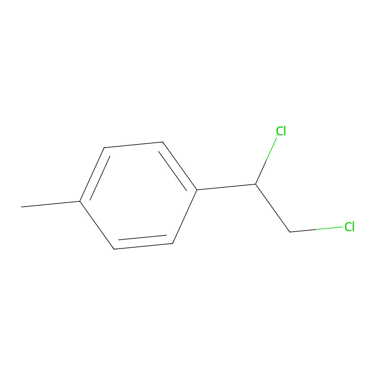1-(1,2-Dichloroethyl)-4-methylbenzene molecular structure, CAS 54789-31-0