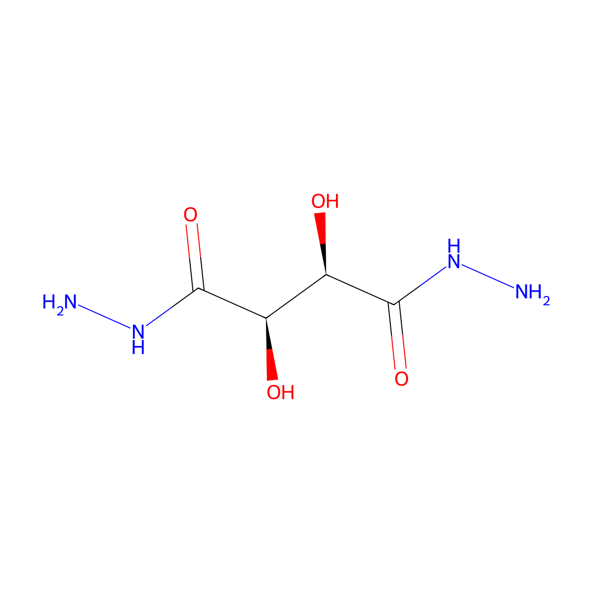 2,3-Dihydroxy-(2R,3R)butanedioic acid 1,4-dihydrazide molecular structure, CAS 54789-92-3