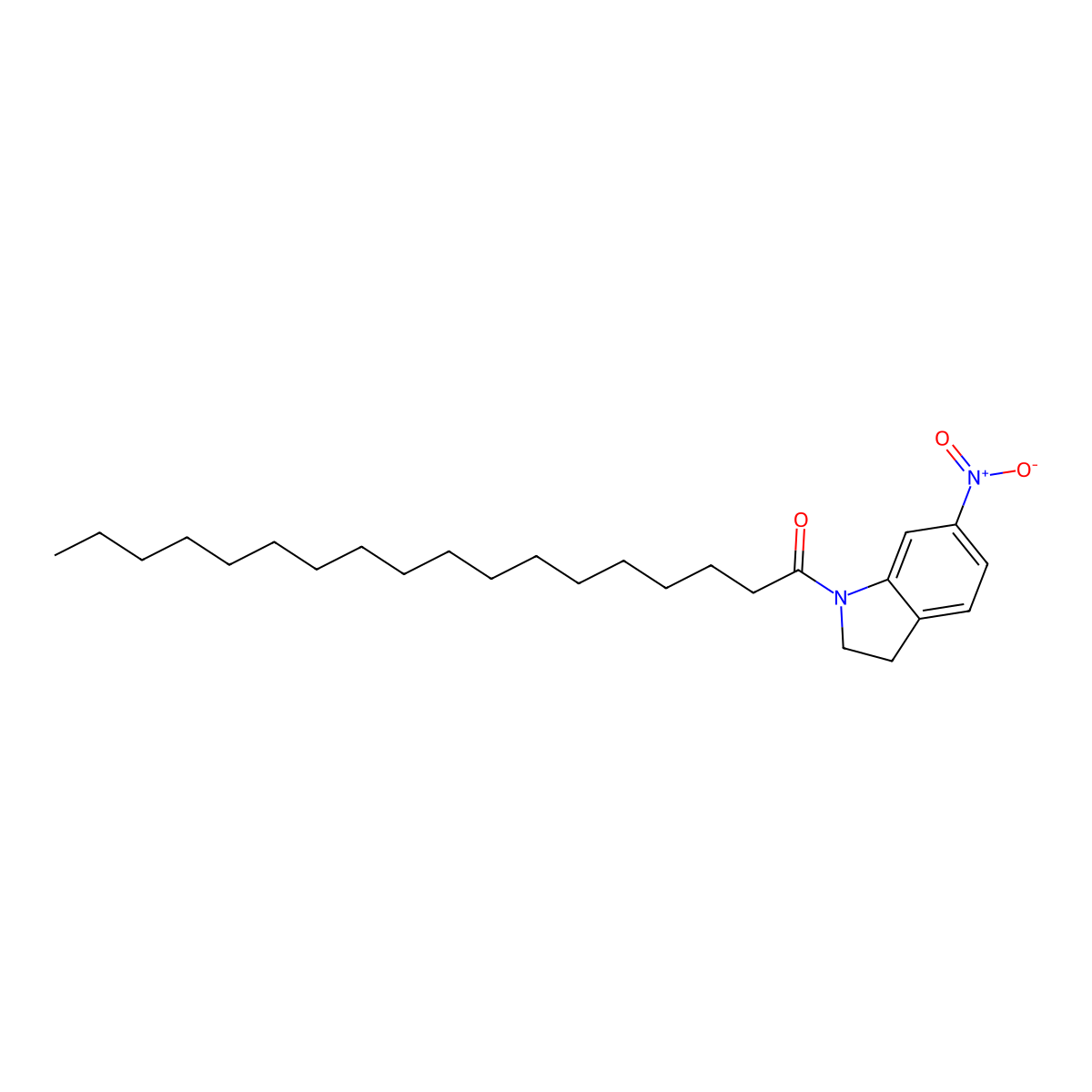 1-(6-Nitro-2,3-dihydroindol-1-yl)octadecan-1-one molecular structure, CAS 5479-59-4