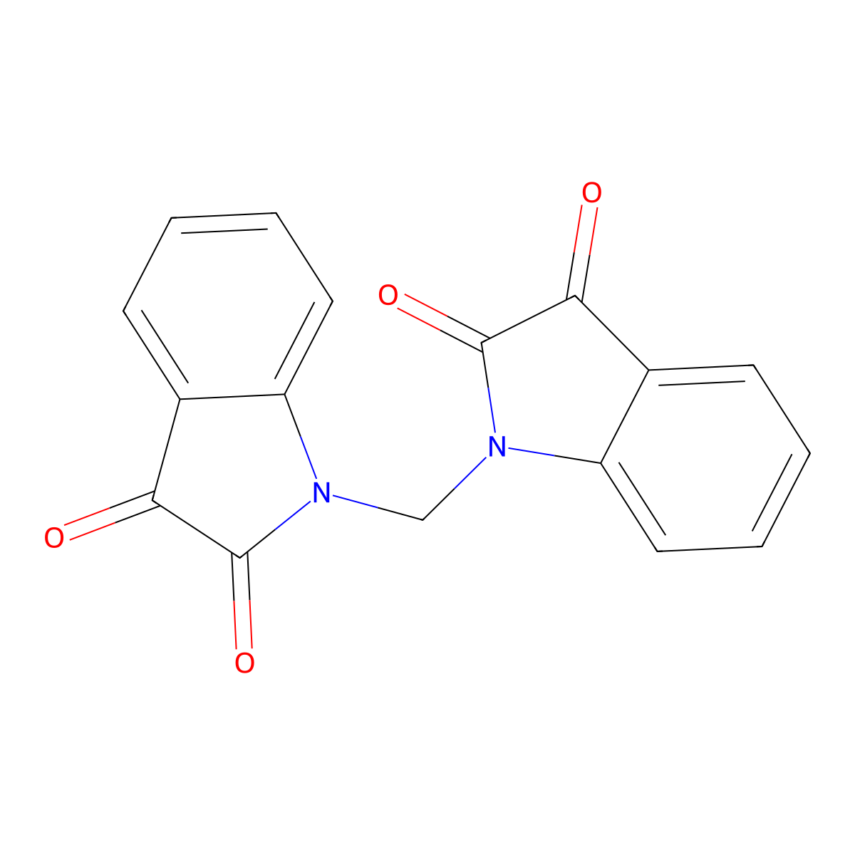 1,1'-Methylenebis(indoline-2,3-dione) molecular structure, CAS 54790-42-0