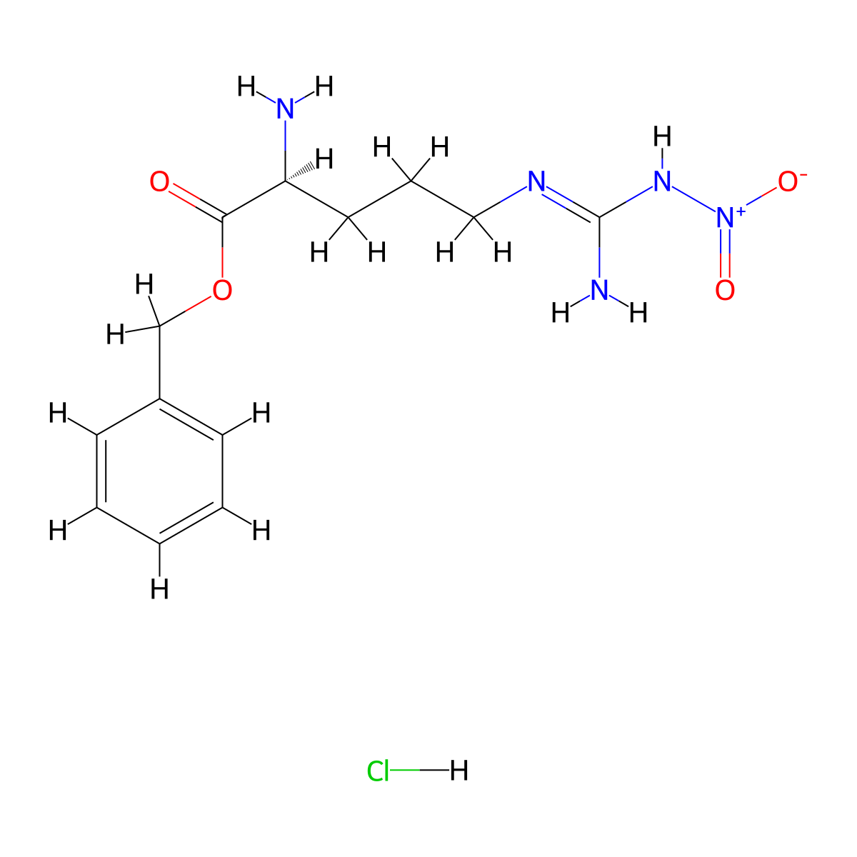 H-Arg(NO2)-OBzlHCl molecular structure, CAS 54793-84-9