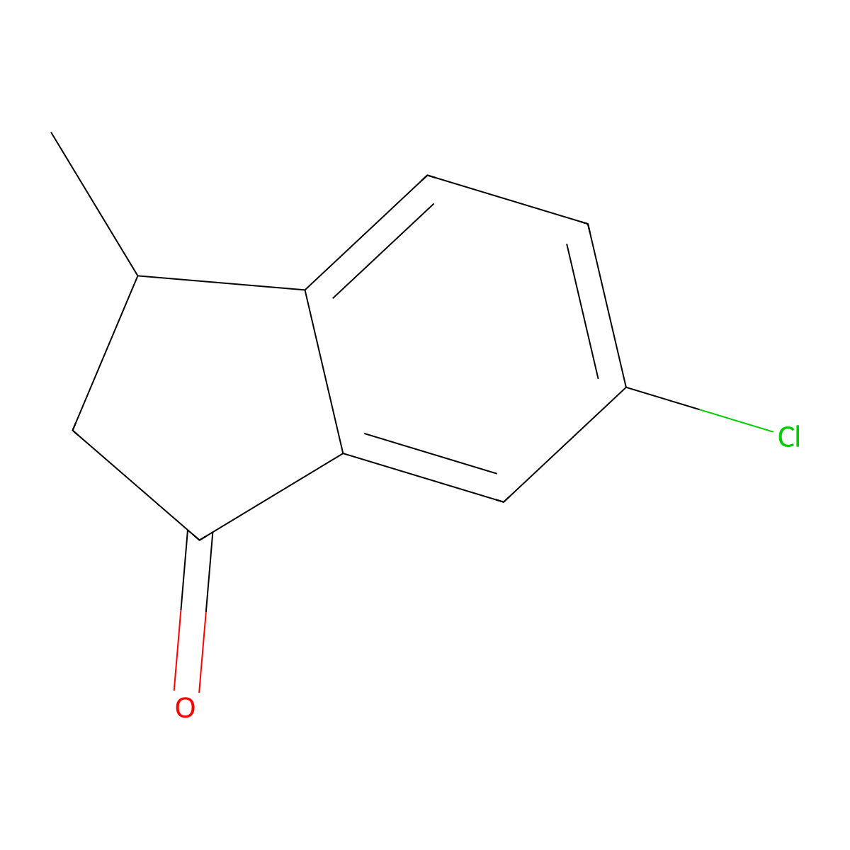 6-Chloro-3-methyl-2,3-dihydro-1H-inden-1-one molecular structure, CAS 54795-05-0