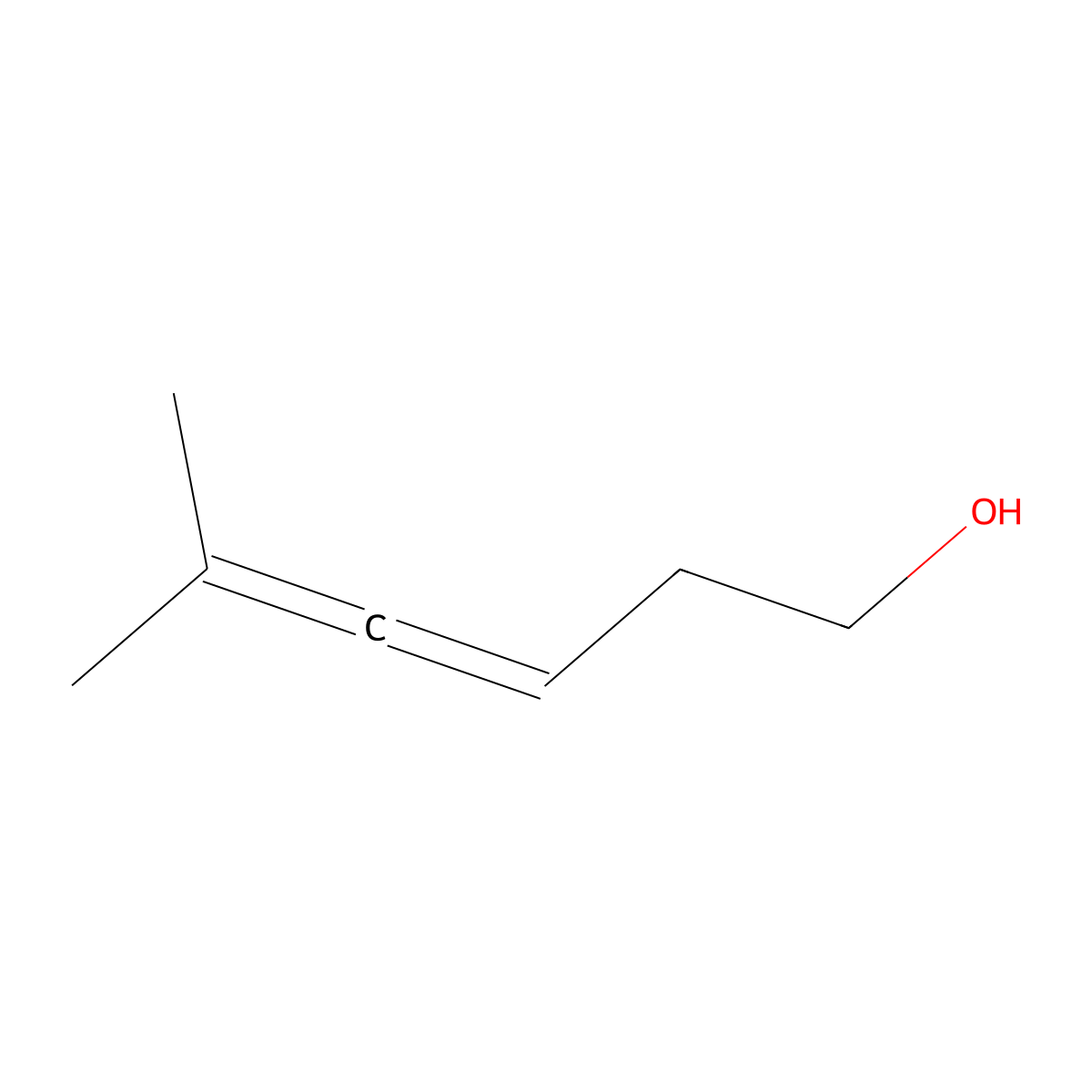 3,4-Hexadien-1-ol, 5-methyl- molecular structure, CAS 54795-27-6