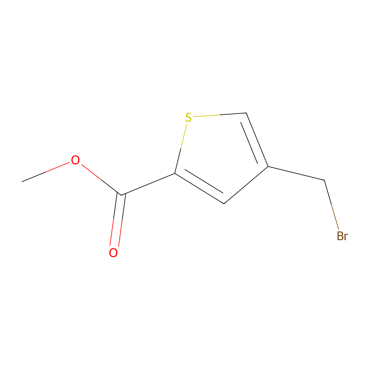 Methyl 4-(bromomethyl)thiophene-2-carboxylate molecular structure, CAS 54796-51-9