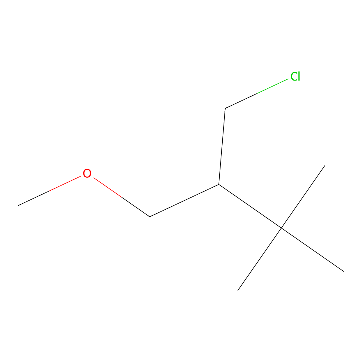 2-(Chloromethyl)-1-methoxy-3,3-dimethylbutane molecular structure, CAS 54796-86-0