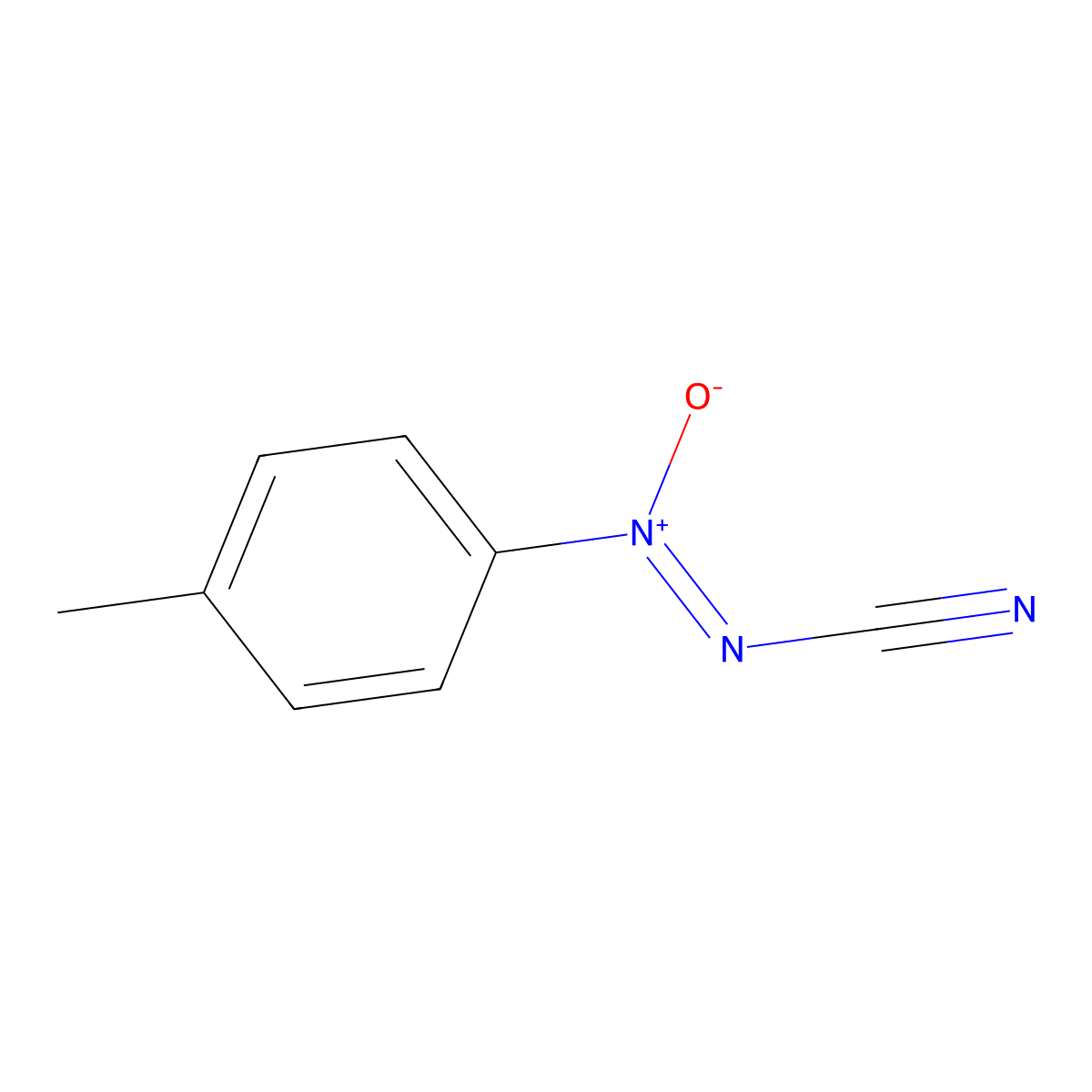 p-Tolylazoxycyanide molecular structure, CAS 54797-21-6