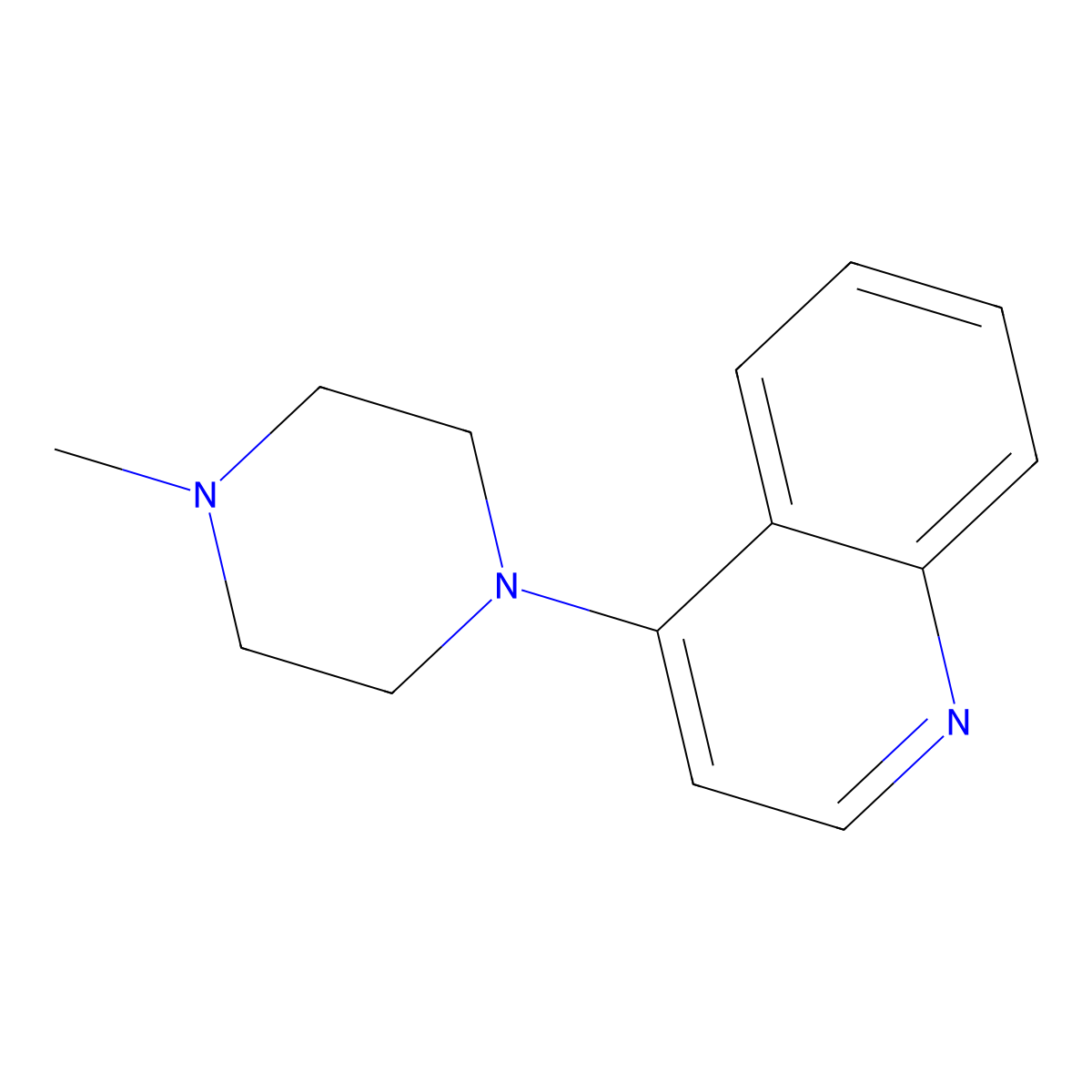 4-(4-Methylpiperazin-1-yl)quinoline molecular structure, CAS 54797-33-0