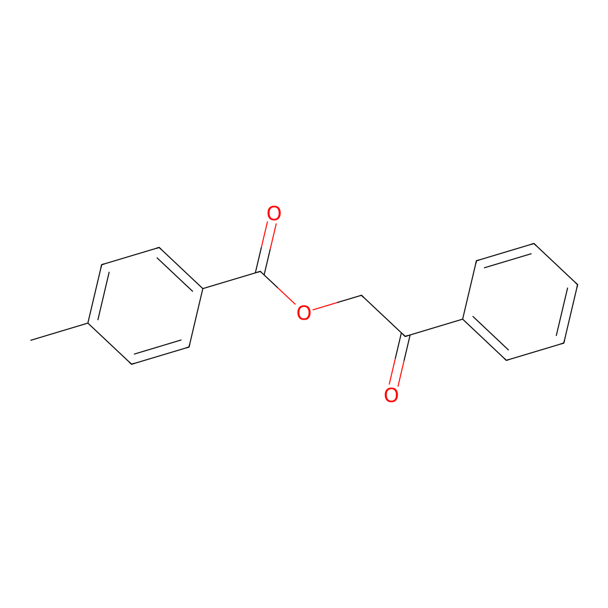 2-Oxo-2-phenylethyl 4-methylbenzoate molecular structure, CAS 54797-44-3