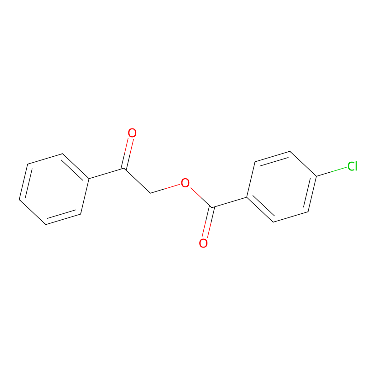 Benzoic acid, 4-chloro-, 2-oxo-2-phenylethyl ester molecular structure, CAS 54797-45-4