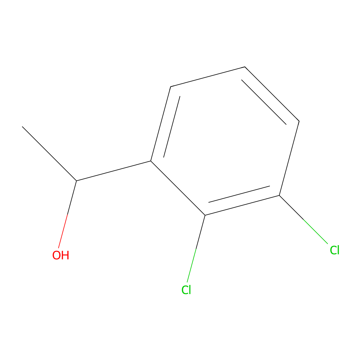 1-(2,3-Dichlorophenyl)ethanol molecular structure, CAS 54798-91-3