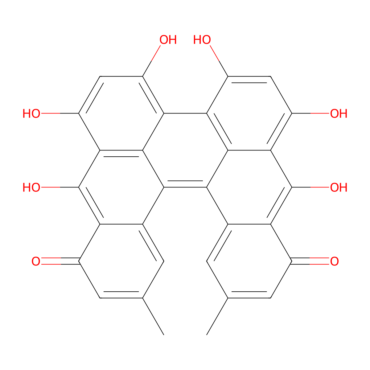 Protohypericin molecular structure, CAS 548-03-8