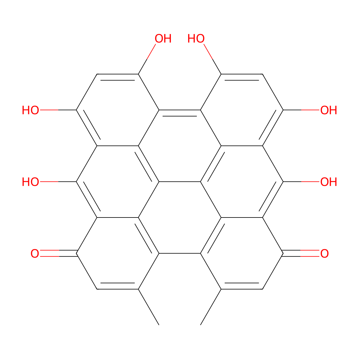 Hypericin molecular structure, CAS 548-04-9