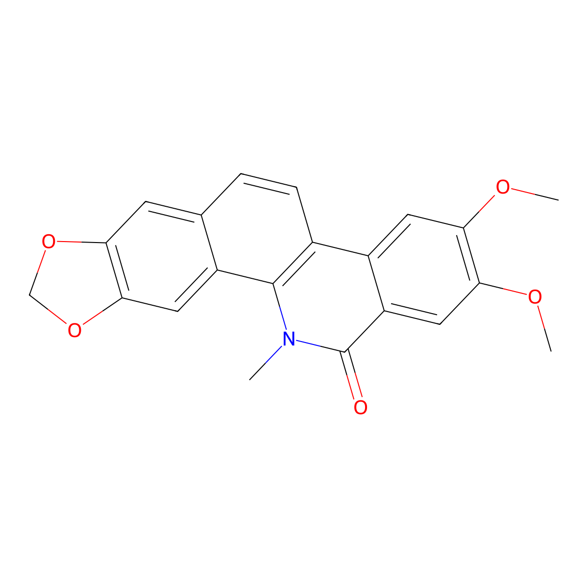Oxynitidine molecular structure, CAS 548-31-2