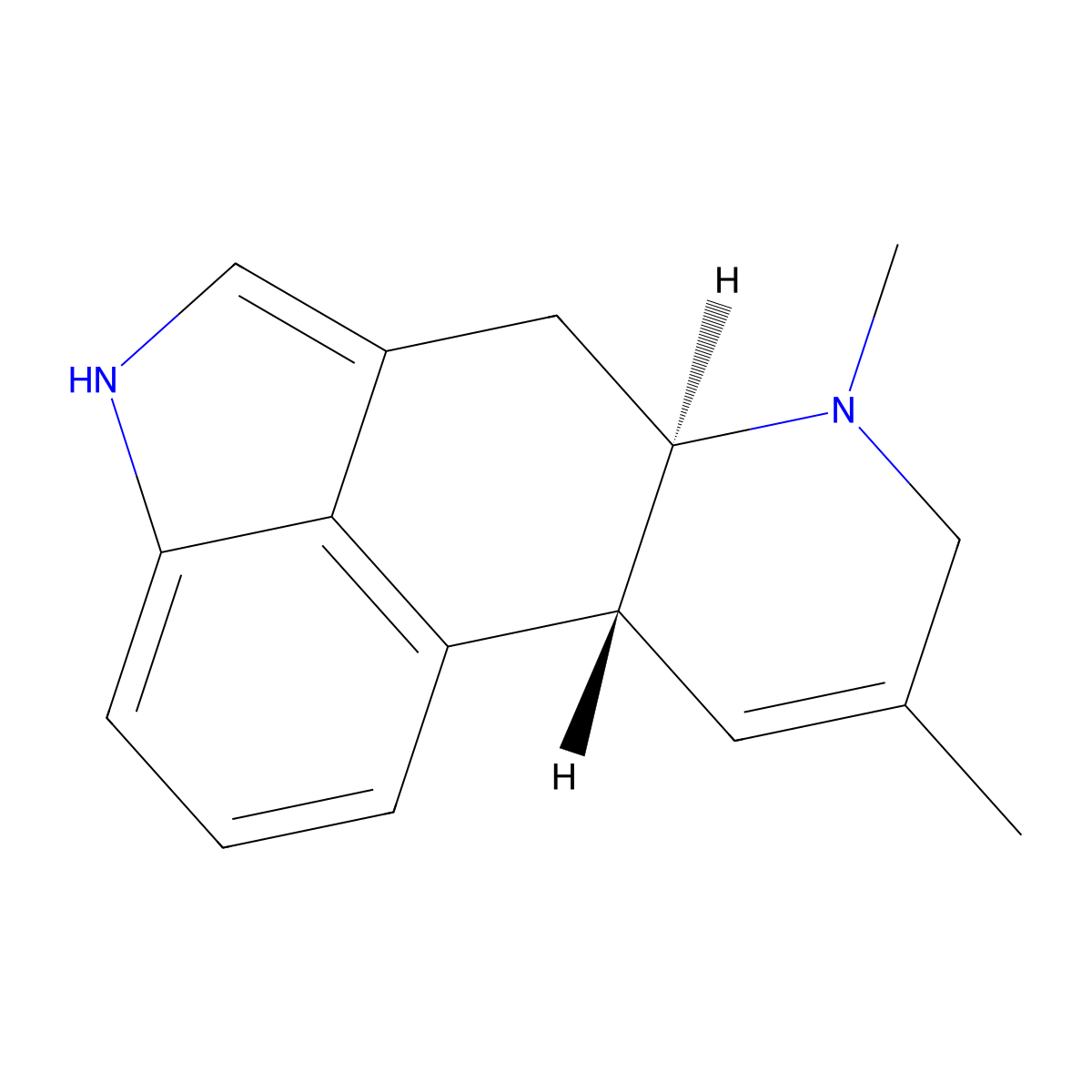 (-)-Agroclavine molecular structure, CAS 548-42-5