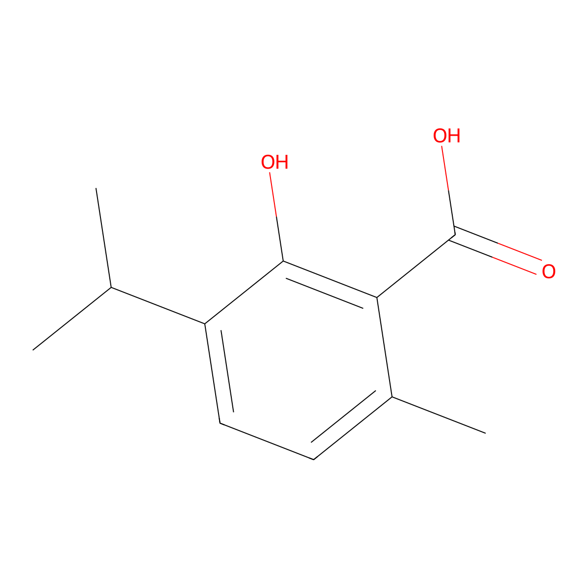 o-Thymotic acid molecular structure, CAS 548-51-6