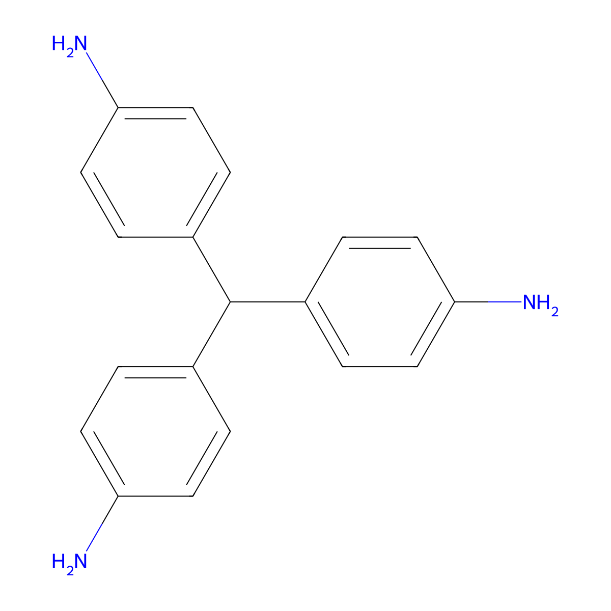Benzeneamine, 4,4',4''-methylidynetris- molecular structure, CAS 548-61-8