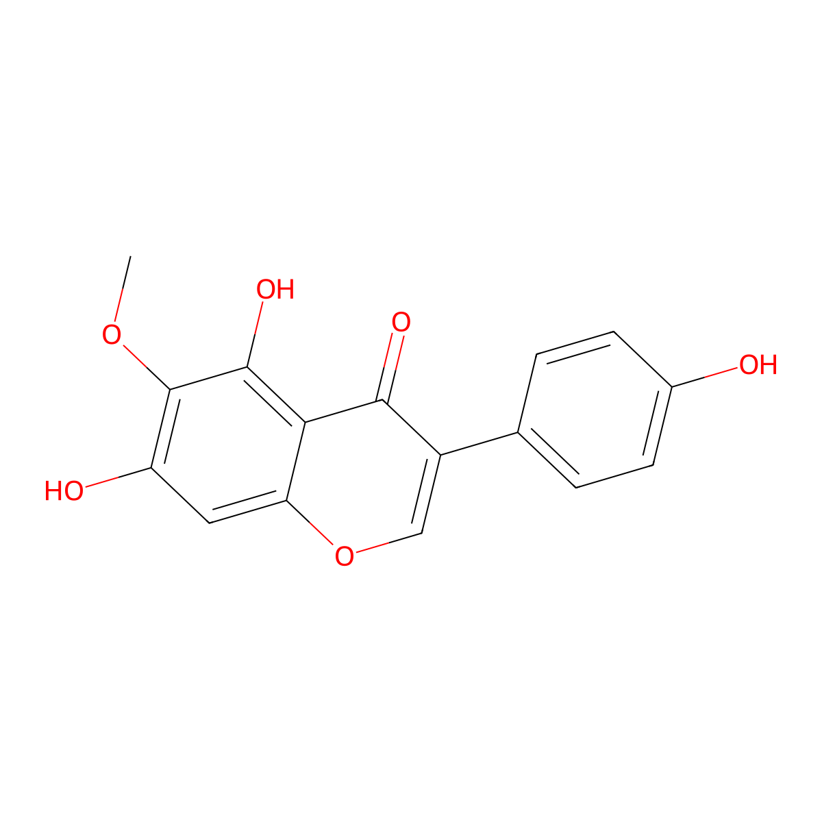 Tectorigenin molecular structure, CAS 548-77-6