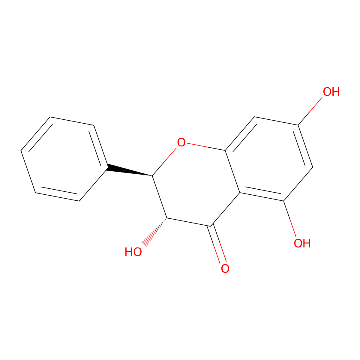 Pinobanksin molecular structure, CAS 548-82-3