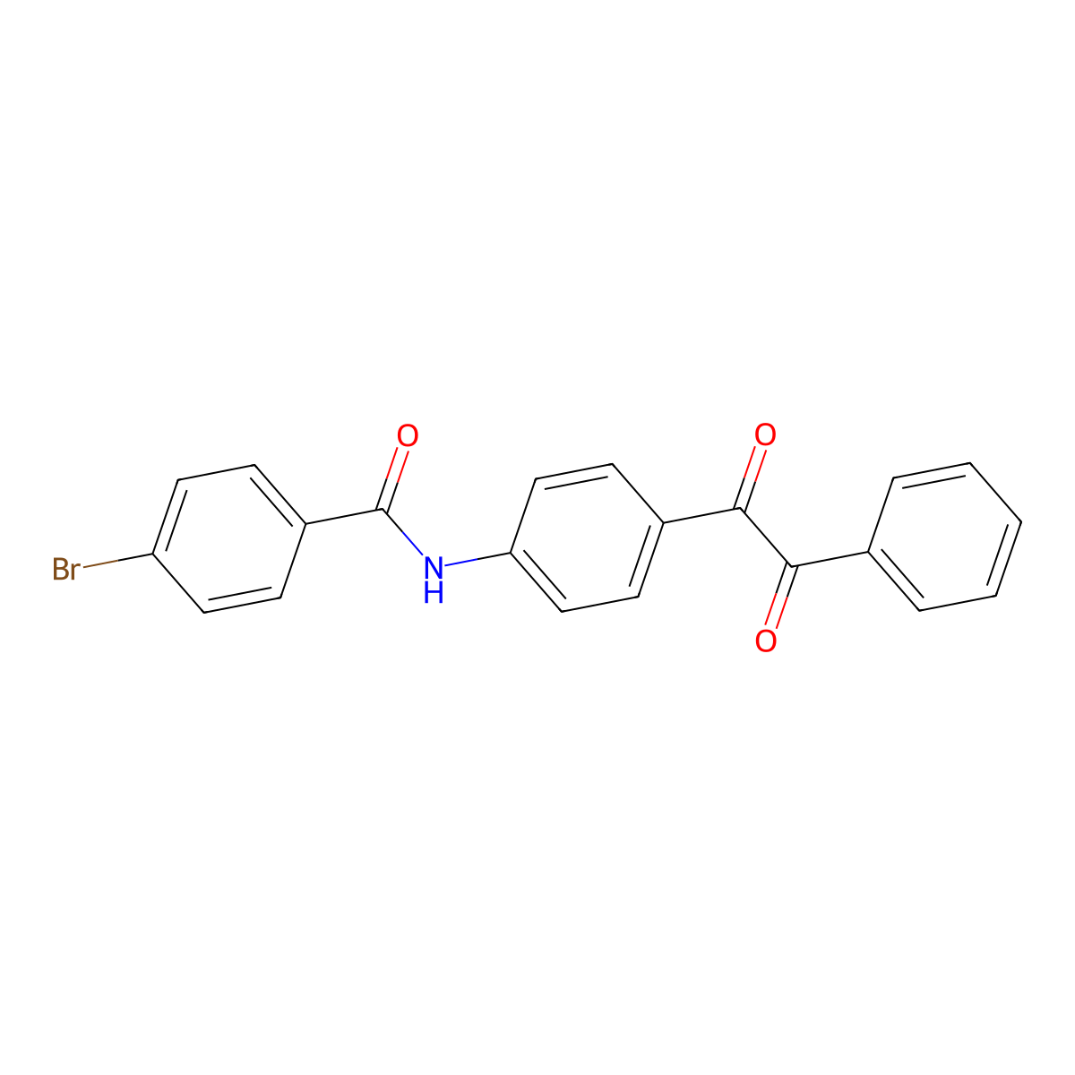4-bromo-N-[4-(2-oxo-2-phenylacetyl)phenyl]benzamide molecular structure, CAS 5480-38-6