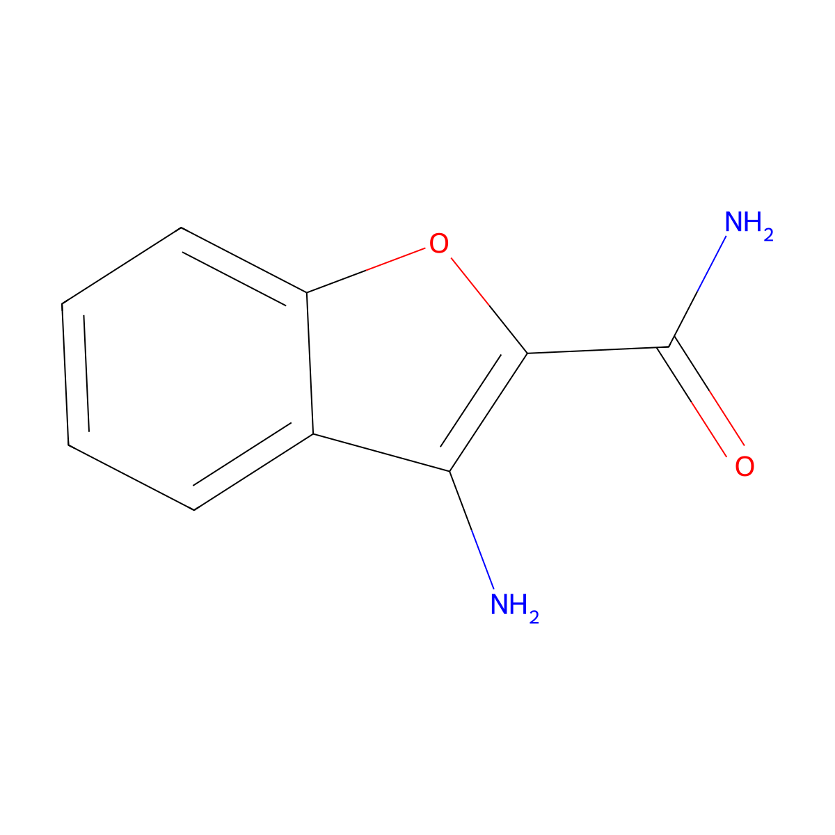 3-Aminobenzofuran-2-carboxamide molecular structure, CAS 54802-10-7