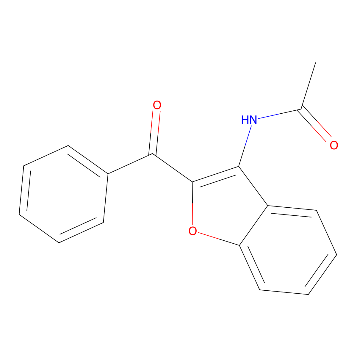 N-(2-Benzoyl-3-benzofuranyl)acetamide molecular structure, CAS 54802-11-8