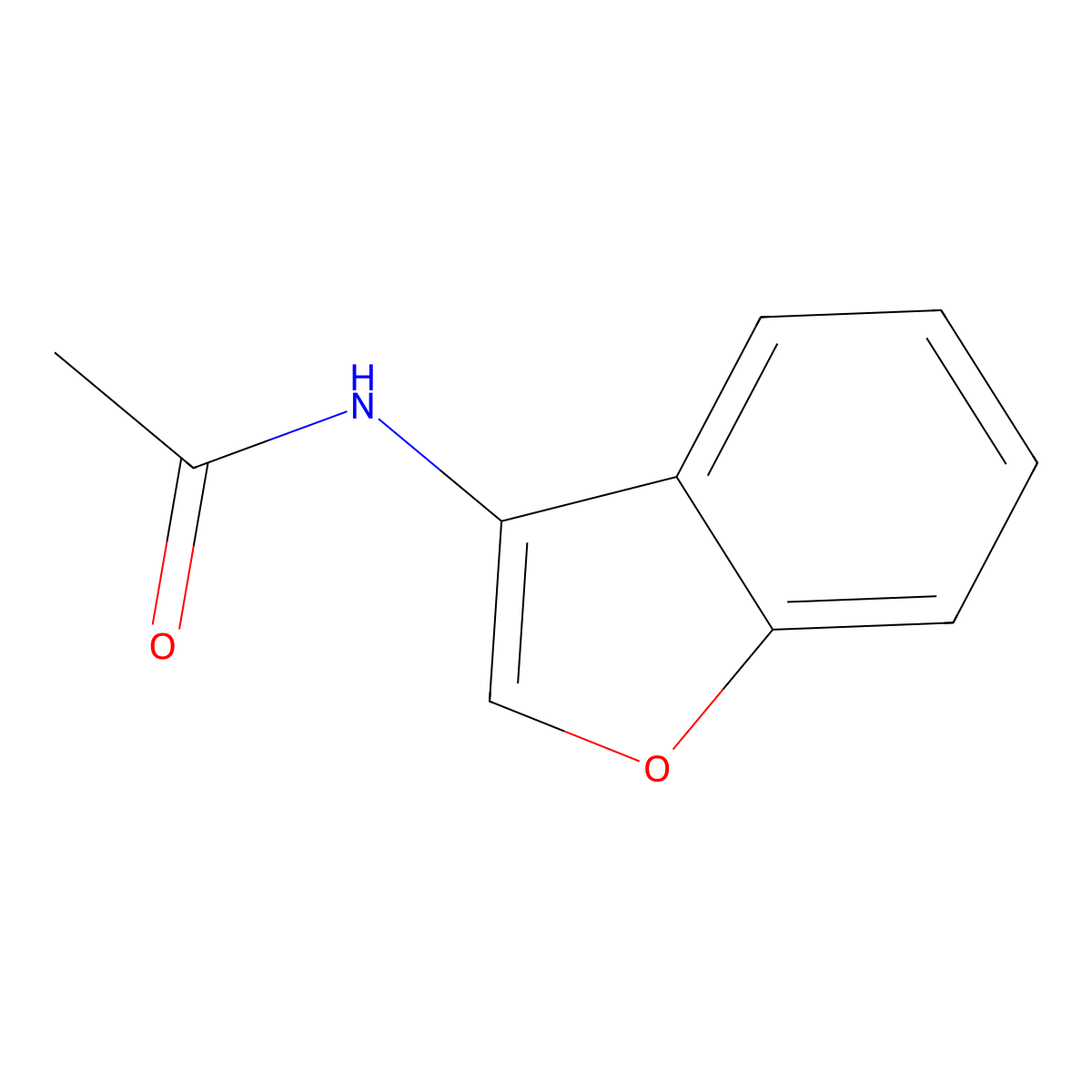 Acetamide, N-3-benzofuranyl- molecular structure, CAS 54802-14-1