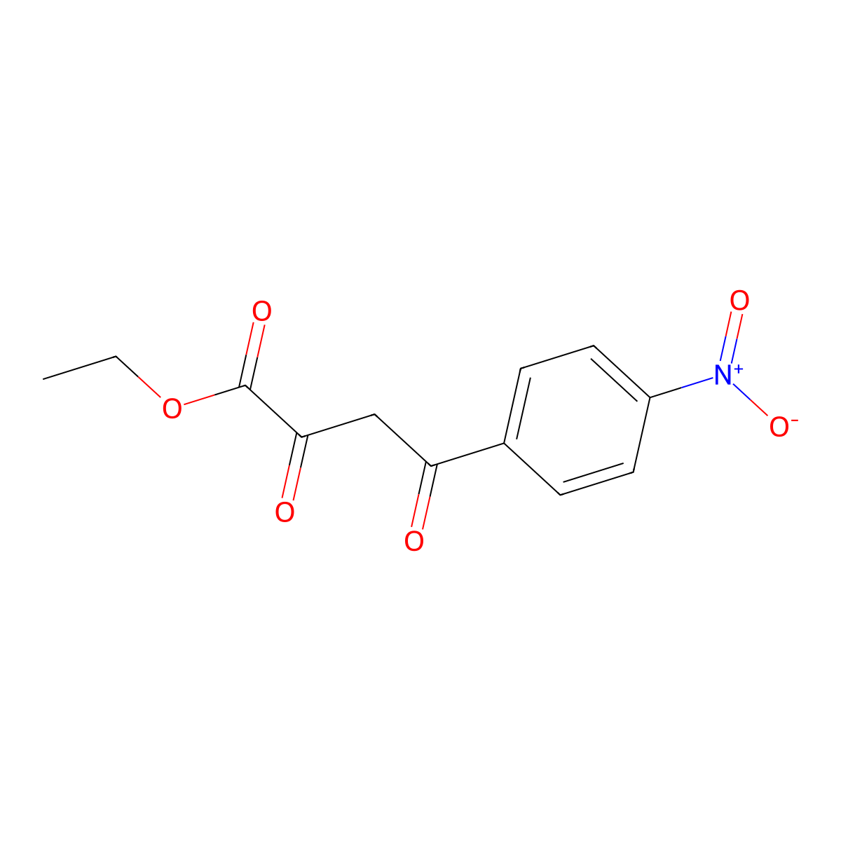 Ethyl 4-(4-nitrophenyl)-2,4-dioxobutanoate molecular structure, CAS 54808-56-9