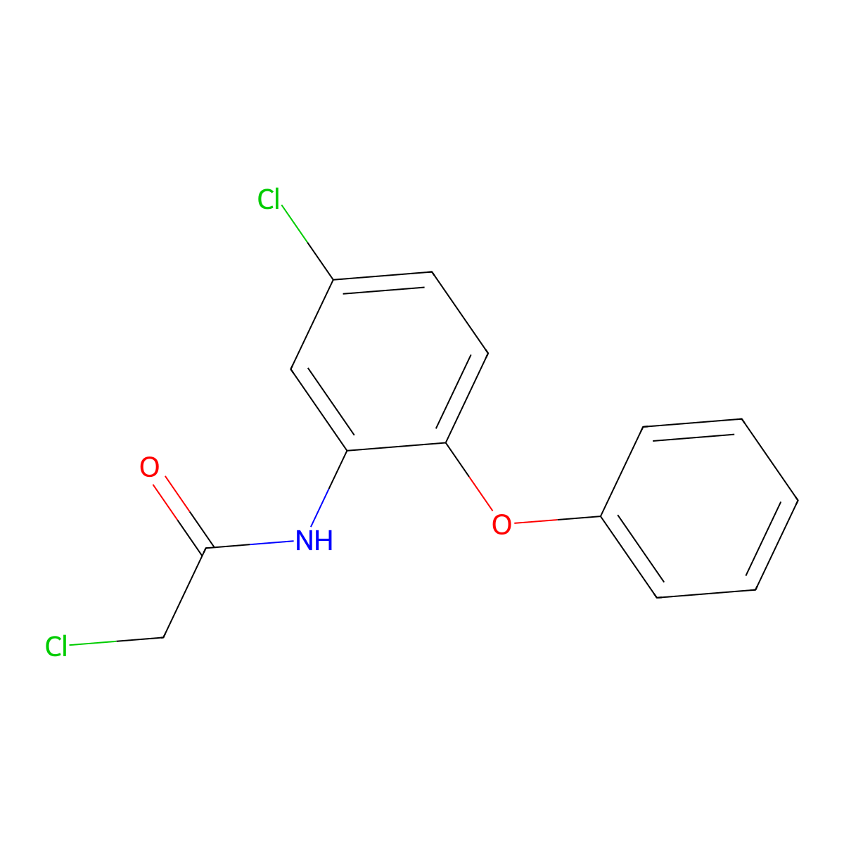 2-chloro-N-(5-chloro-2-phenoxyphenyl)acetamide molecular structure, CAS 54810-28-5