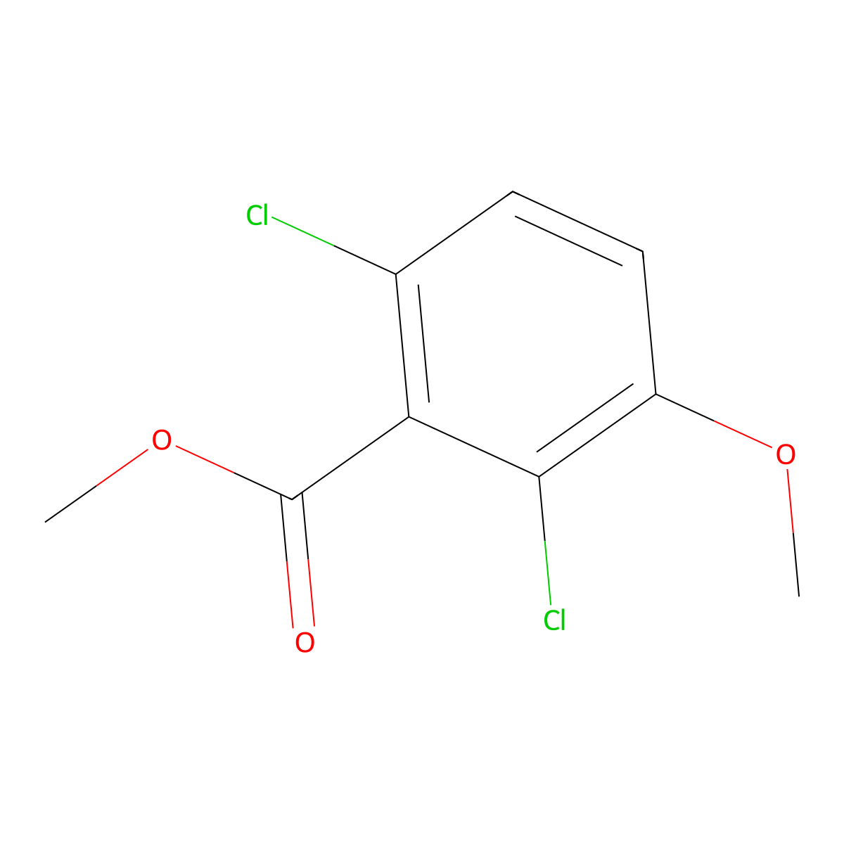 Methyl 2,6-dichloro-3-methoxybenzoate molecular structure, CAS 54810-64-9