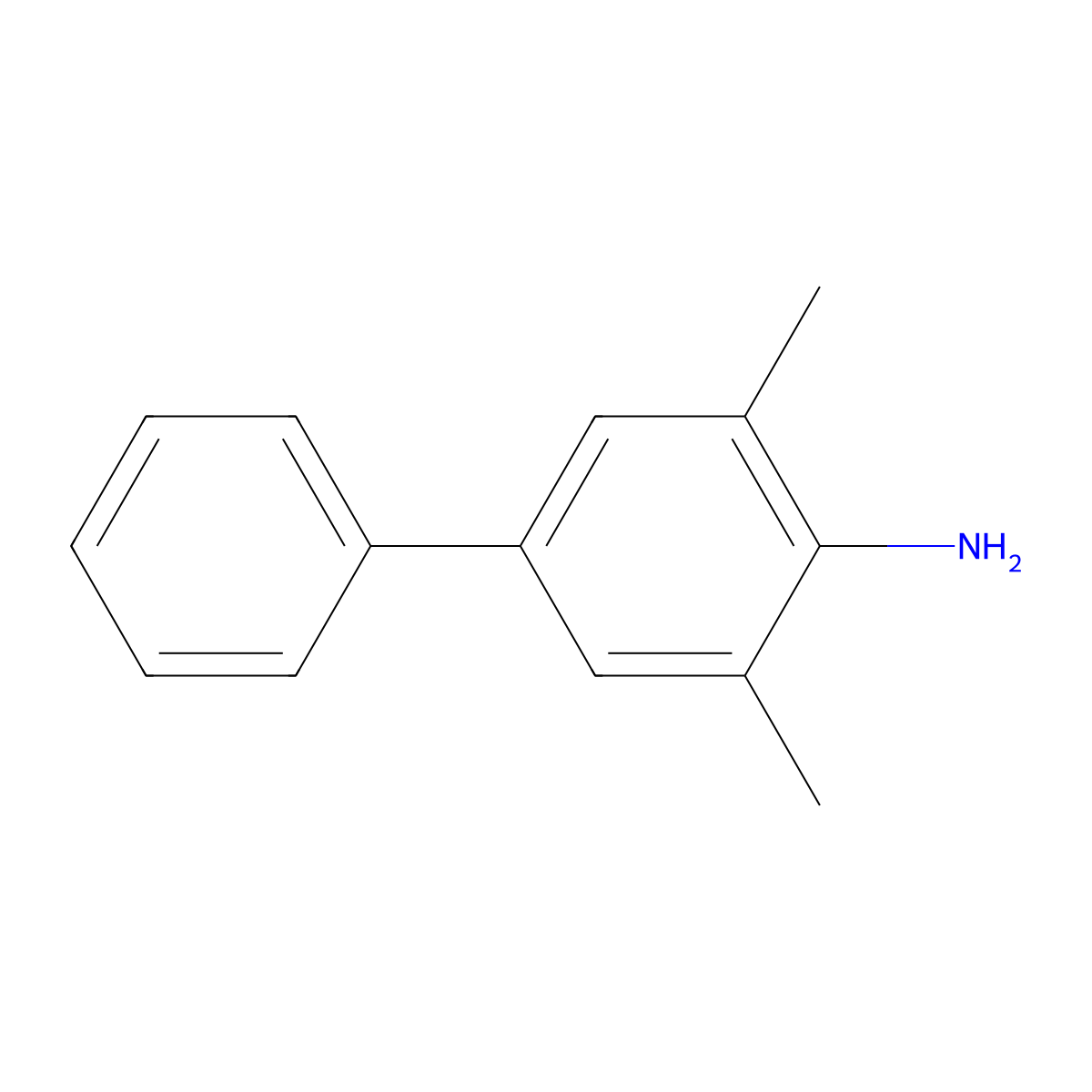 (1,1'-Biphenyl)-4-amine, 3,5-dimethyl- molecular structure, CAS 54810-82-1