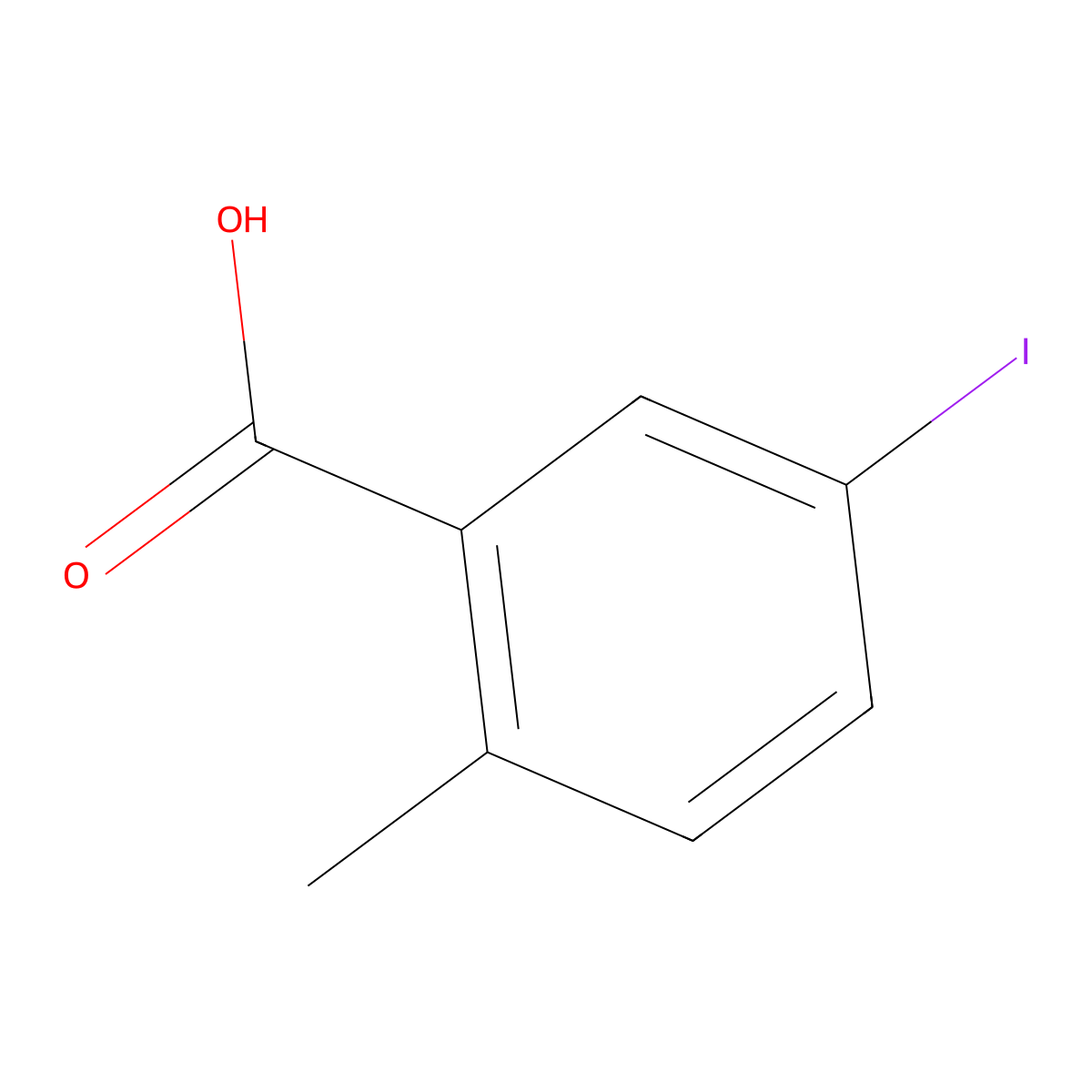 5-Iodo-2-methylbenzoic acid molecular structure, CAS 54811-38-0
