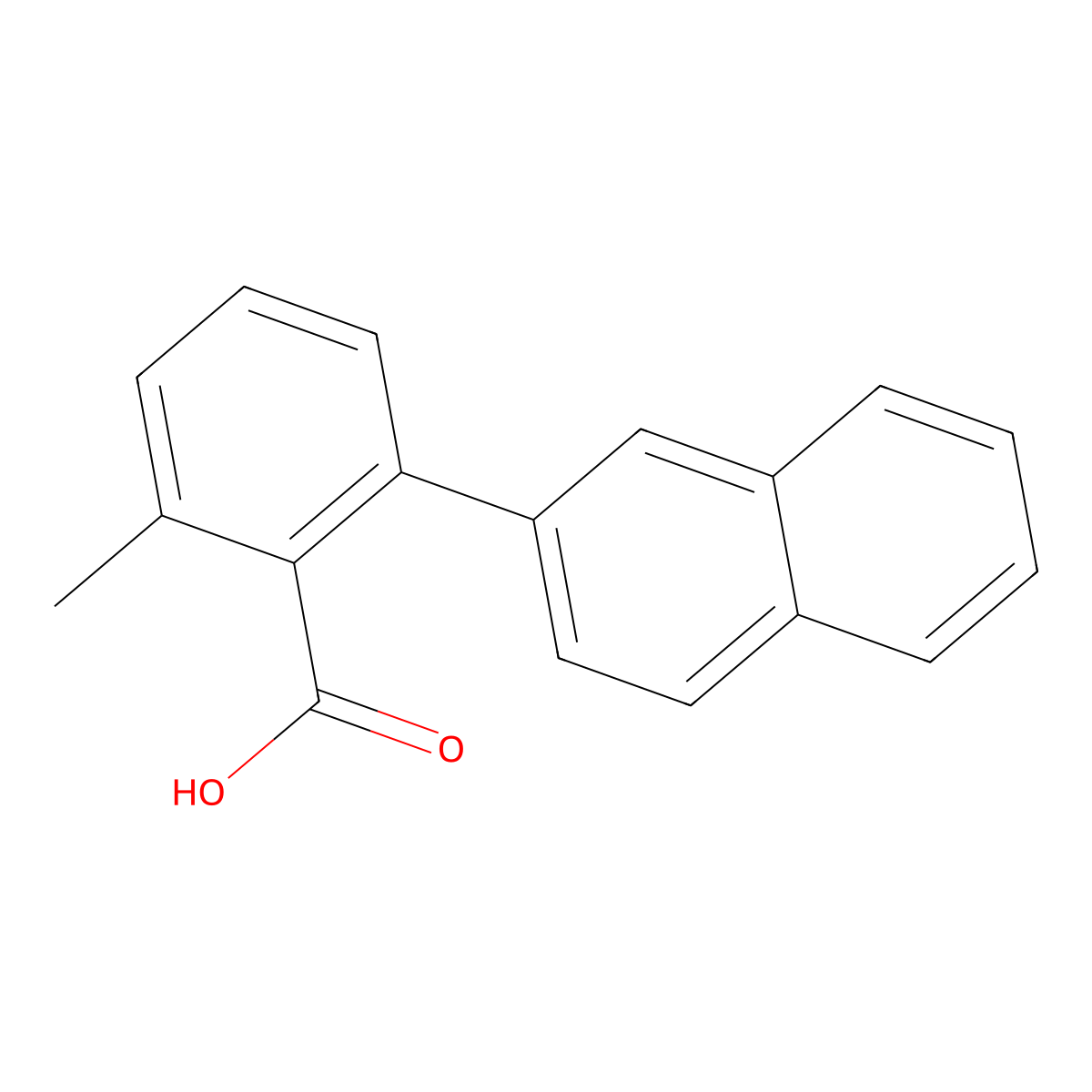 2-Methyl-6-(naphthalen-2-yl)benzoic acid molecular structure, CAS 54811-41-5