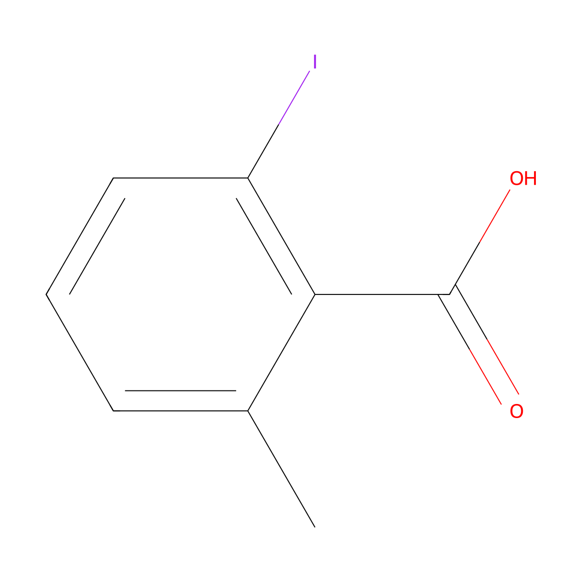2-Iodo-6-methylbenzoic acid molecular structure, CAS 54811-50-6