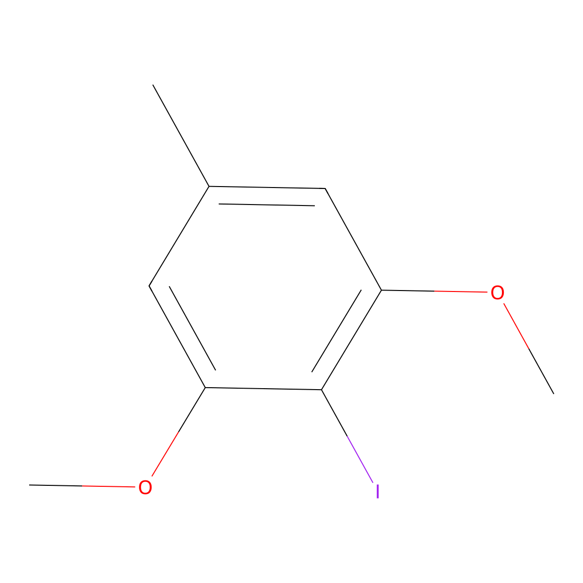 2-Iodo-1,3-dimethoxy-5-methylbenzene molecular structure, CAS 54812-37-2