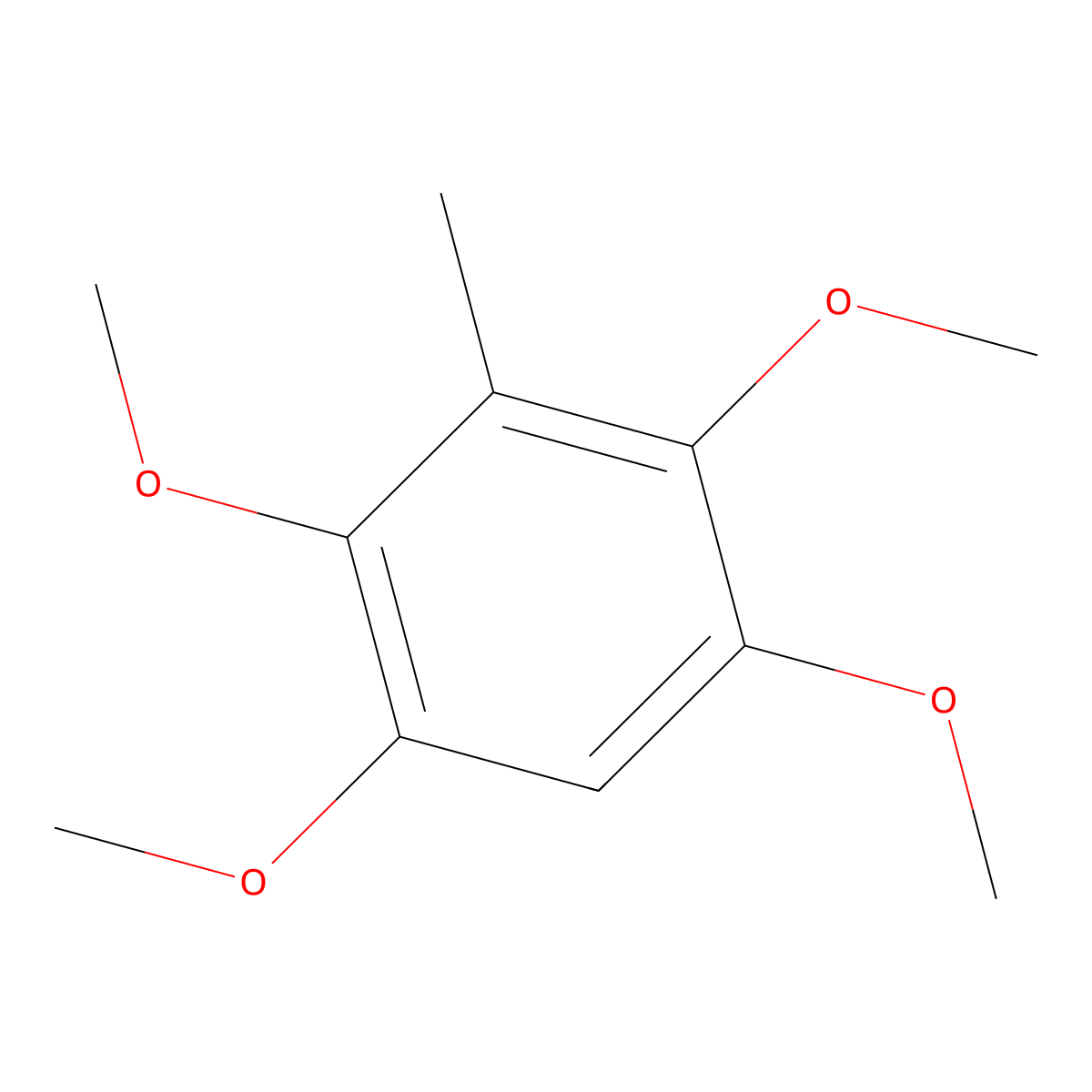1,2,4,5-Tetramethoxy-3-methylbenzene molecular structure, CAS 54812-43-0