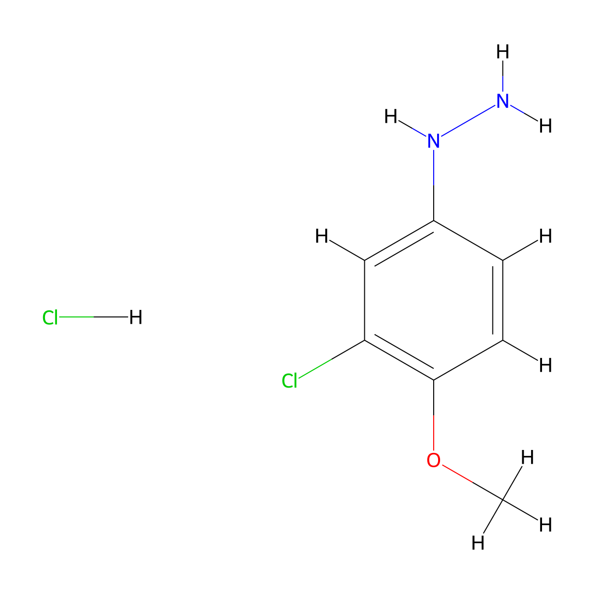 (3-Chloro-4-methoxyphenyl)hydrazine hydrochloride molecular structure, CAS 54812-55-4