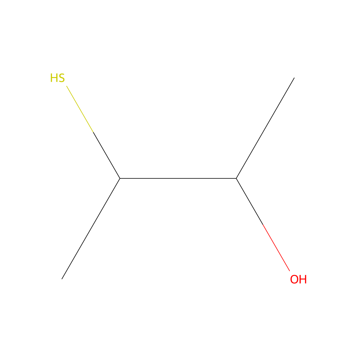 2-Mercapto-3-butanol molecular structure, CAS 54812-86-1