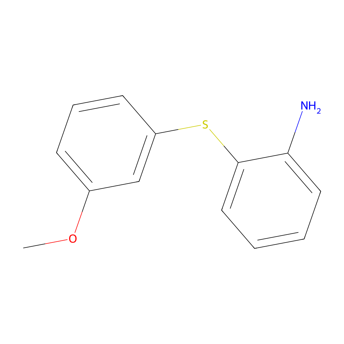 2-[(3-Methoxyphenyl)sulfanyl]aniline molecular structure, CAS 54815-64-4