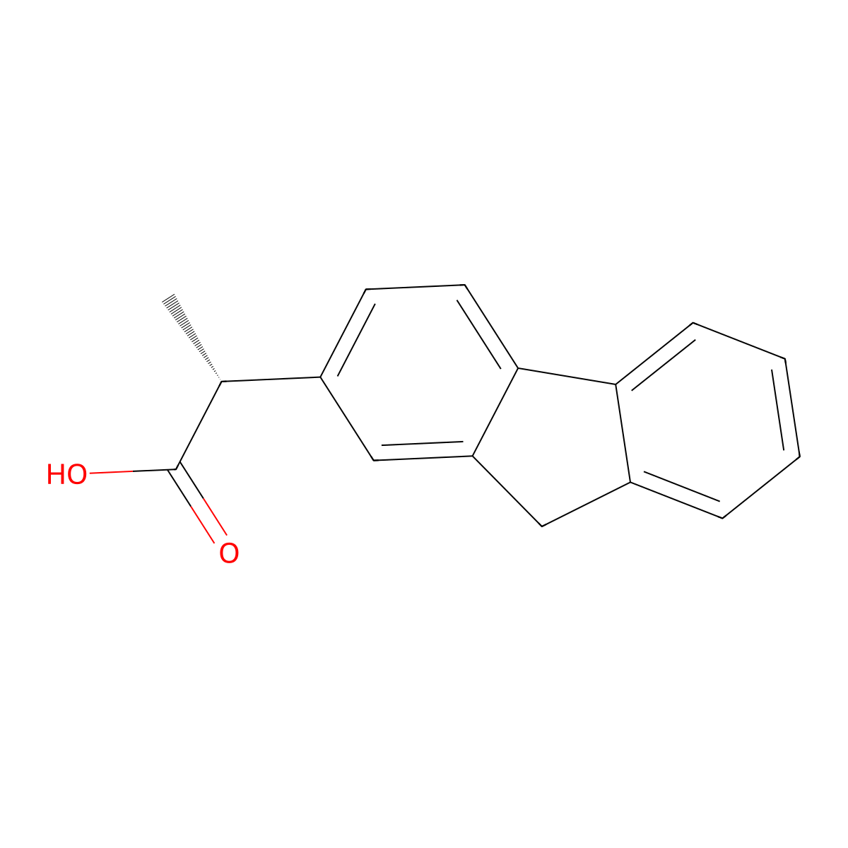 Cicloprofen, (R)- molecular structure, CAS 54815-81-5