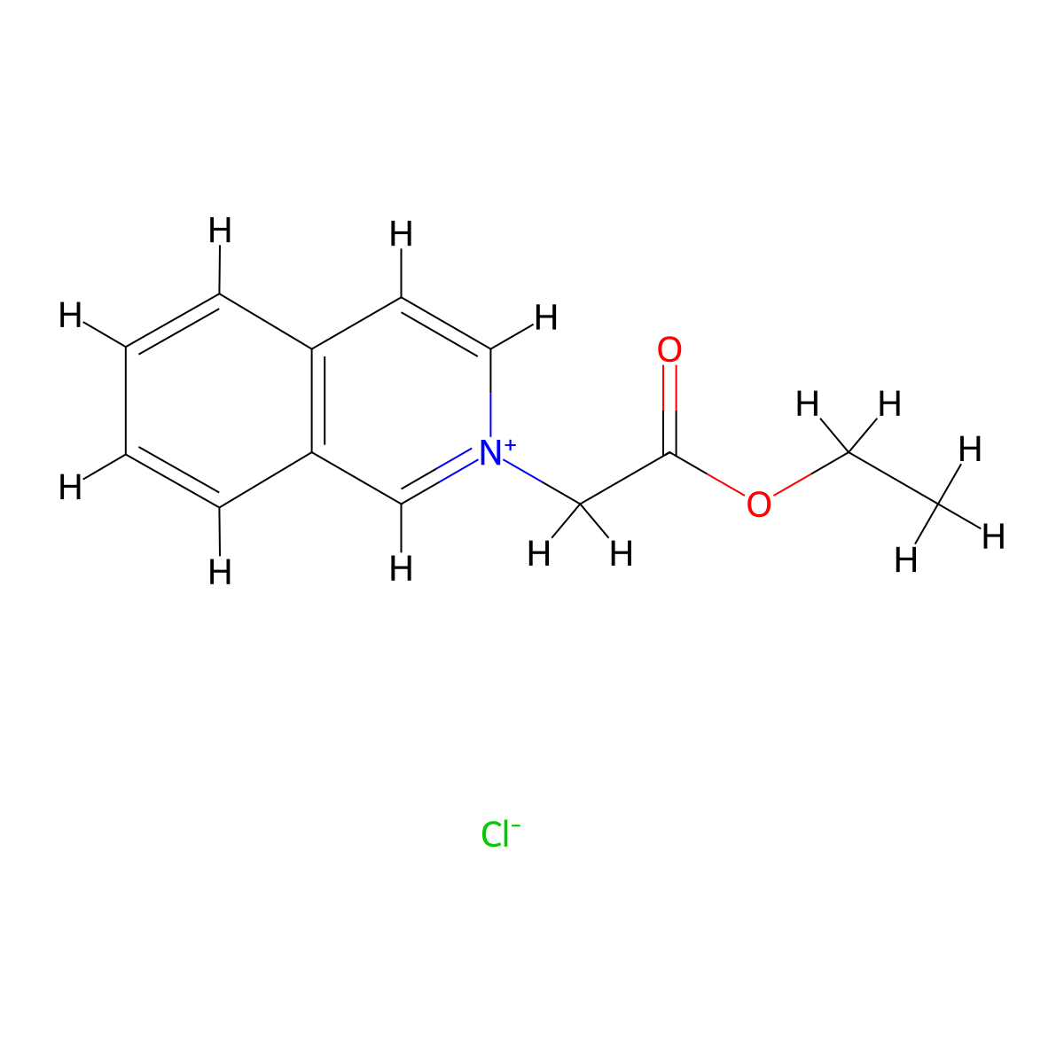2-(2-Ethoxy-2-oxoethyl)isoquinolin-2-ium chloride molecular structure, CAS 54817-42-4